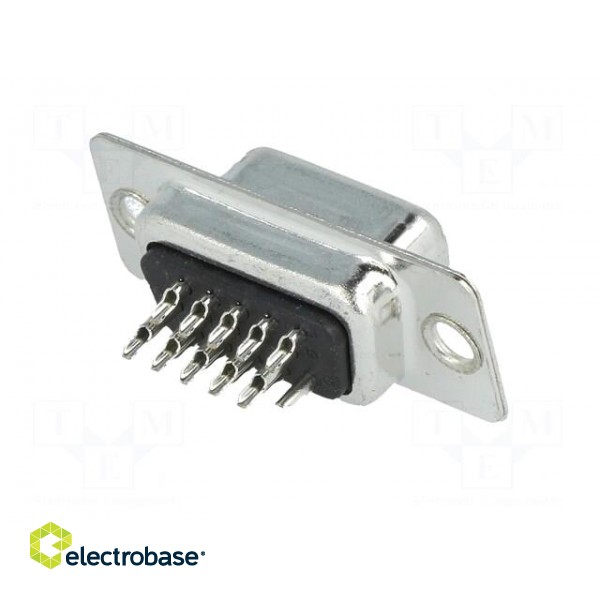 D-Sub HD | PIN: 15 | plug | female | for cable | soldering | 5A | 250V | 20mΩ paveikslėlis 6