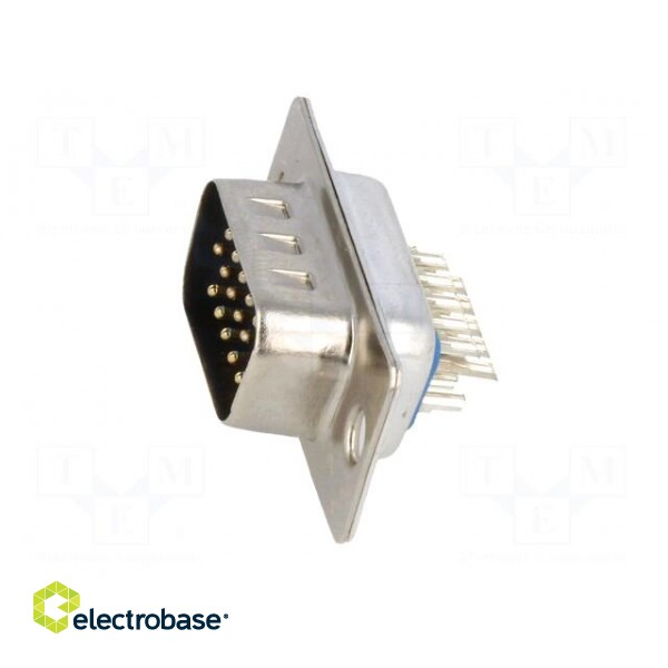 D-Sub HD | PIN: 15 | plug | male | for cable | straight | soldering | 5A image 3