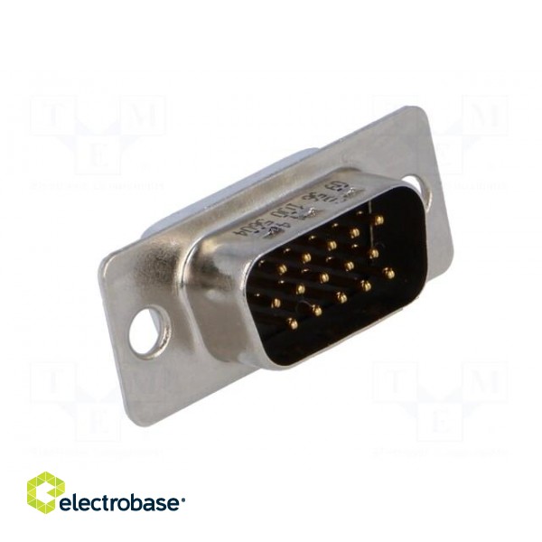 D-Sub HD | PIN: 15 | plug | male | for cable | angled 90° | soldering image 8