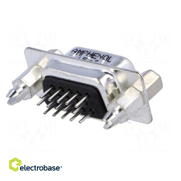 D-Sub HD | PIN: 15 | socket | male | on PCBs,PCB snap | straight | THT image 6
