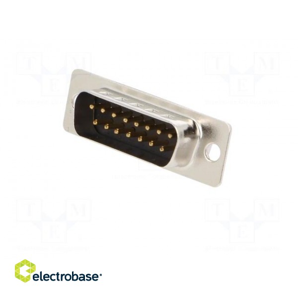 D-Sub | PIN: 15 | male | for cable | soldering | 3A | Plating: gold flash image 2