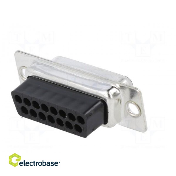 D-Sub | PIN: 15 | plug | female | for cable | crimped | Type: w/o contacts image 6