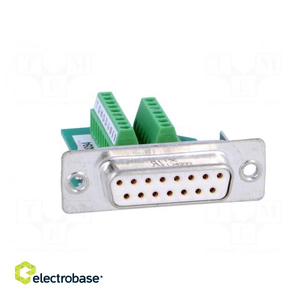 D-Sub | PIN: 15 | plug | female | for cable | screw terminal | 5A | 60V image 9