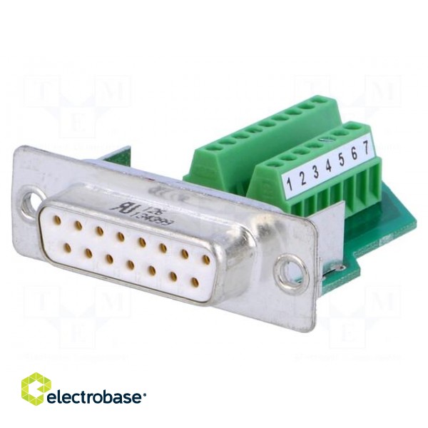 D-Sub | PIN: 15 | plug | female | for cable | screw terminal | Variosub image 1