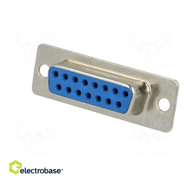 D-Sub | PIN: 15 | plug | female | for cable | soldering | 5A image 2