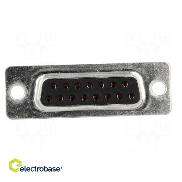 D-Sub | PIN: 15 | plug | female | for cable | soldering | Colour: black image 9