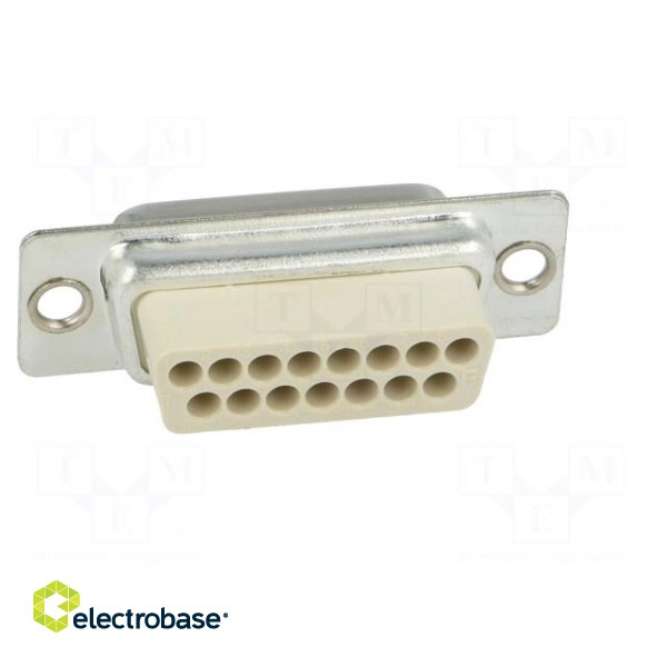 D-Sub | PIN: 15 | plug | female | for cable | Type: w/o contacts | 3A | 250V paveikslėlis 5
