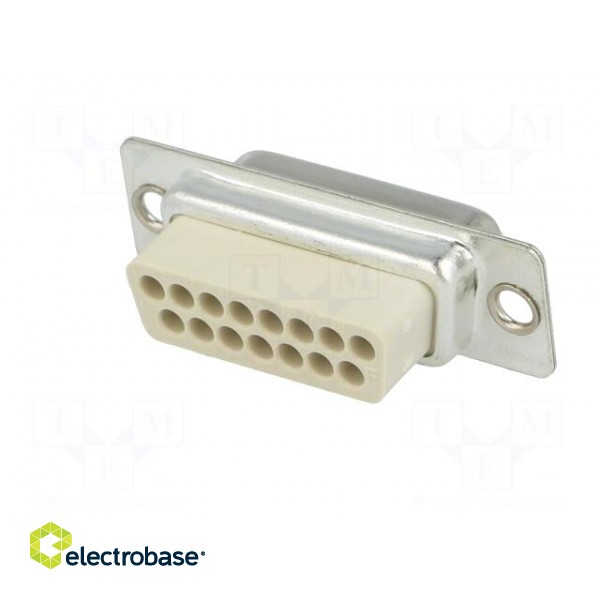 D-Sub | PIN: 15 | plug | female | for cable | Type: w/o contacts | 3A | 250V paveikslėlis 6