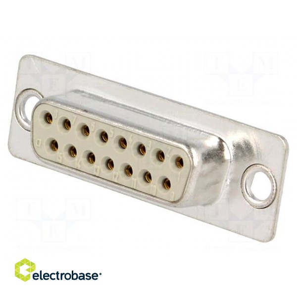 D-Sub | PIN: 15 | plug | female | soldering | Type: turned contacts image 1