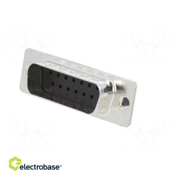 D-Sub | PIN: 15 | plug | male | for cable | crimped | Type: w/o contacts paveikslėlis 2
