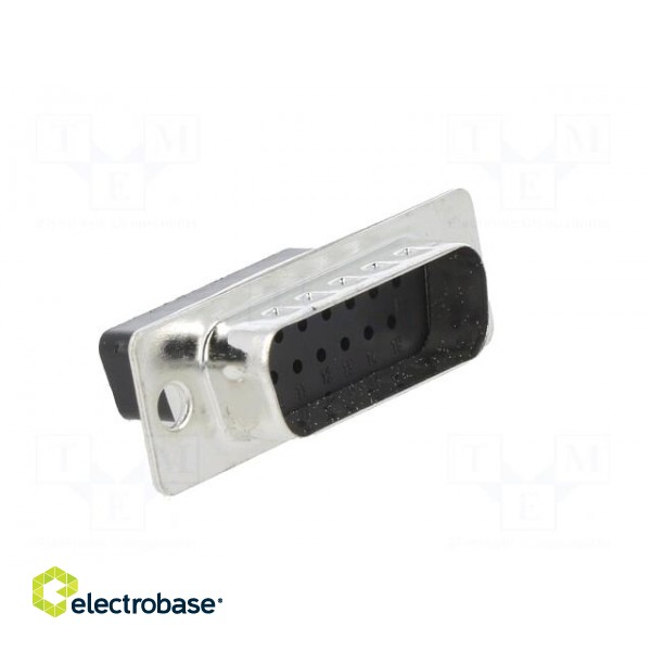 D-Sub | PIN: 15 | plug | male | for cable | crimped | Type: w/o contacts paveikslėlis 8