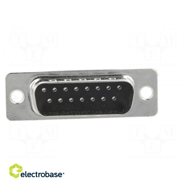 D-Sub | PIN: 15 | plug | male | for cable | crimped | Type: w/o contacts image 9