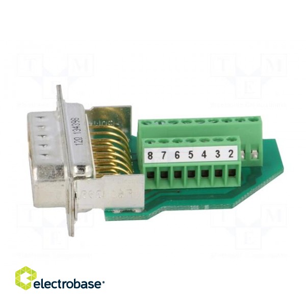 D-Sub | PIN: 15 | plug | male | for cable | screw terminal | 5A | 60V фото 3
