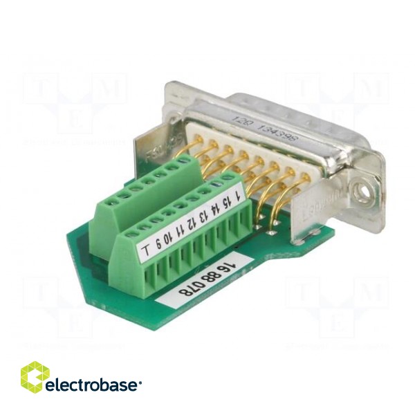 D-Sub | PIN: 15 | plug | male | for cable | screw terminal | Variosub image 6