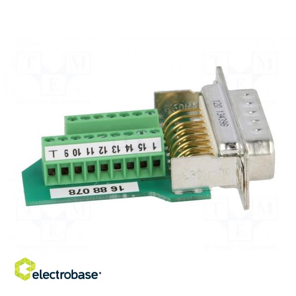 D-Sub | PIN: 15 | plug | male | for cable | screw terminal | 5A | 60V image 7