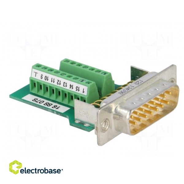 D-Sub | PIN: 15 | plug | male | for cable | screw terminal | Variosub image 8