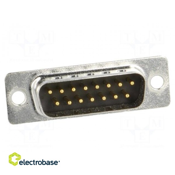 D-Sub | PIN: 15 | plug | male | for cable | soldering | Colour: black image 9