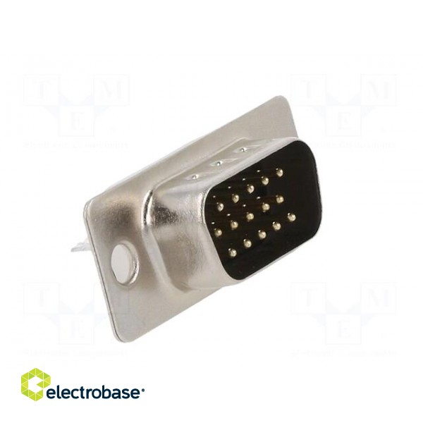 D-Sub | PIN: 15 | plug | male | for panel mounting | straight | soldering image 8
