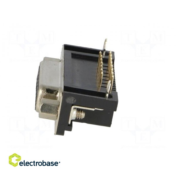 D-Sub | PIN: 15 | socket | female | angled 90° | THT | UNC4-40 | -55÷105°C image 3