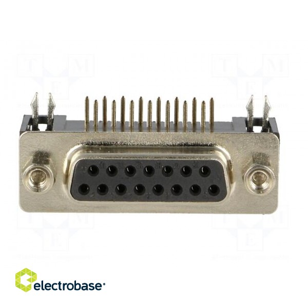 D-Sub | PIN: 15 | socket | female | angled 90° | THT | UNC4-40 | -55÷105°C image 9