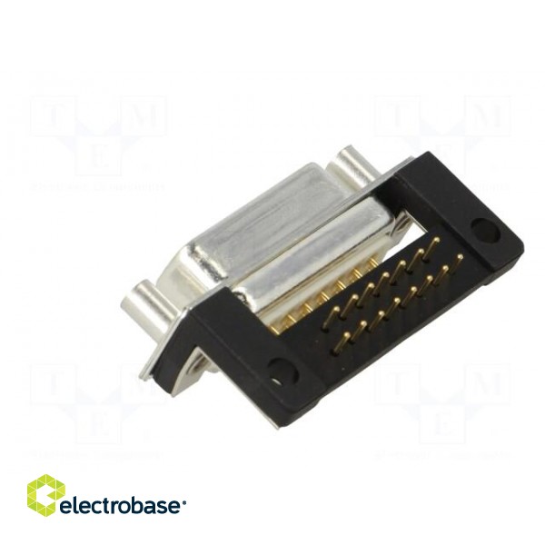 D-Sub | PIN: 15 | socket | female | for panel mounting,on PCBs | THT image 4
