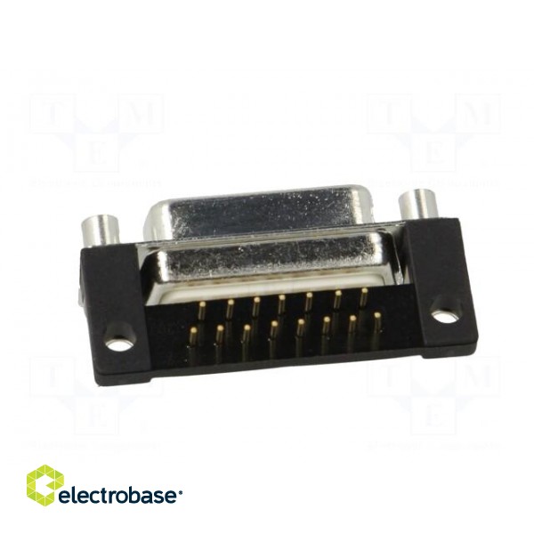 D-Sub | PIN: 15 | socket | female | for panel mounting,on PCBs | THT image 5