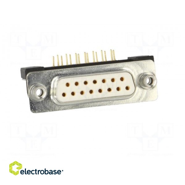 D-Sub | PIN: 15 | socket | female | for panel mounting,on PCBs | THT paveikslėlis 9