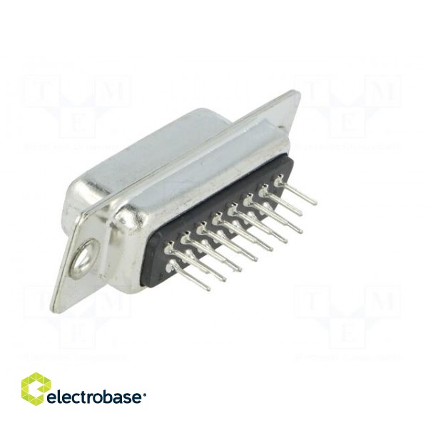 D-Sub | PIN: 15 | socket | female | on PCBs | straight | THT | UNC4-40 | 3A image 4