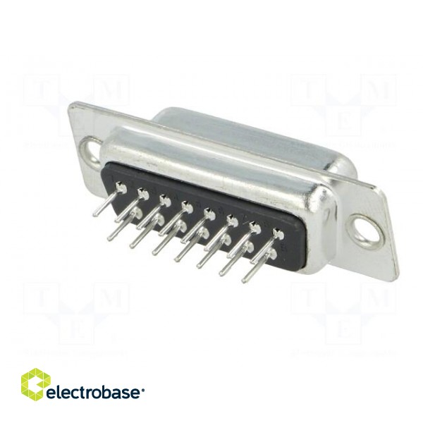D-Sub | PIN: 15 | socket | female | on PCBs | straight | THT | UNC4-40 | 3A image 6