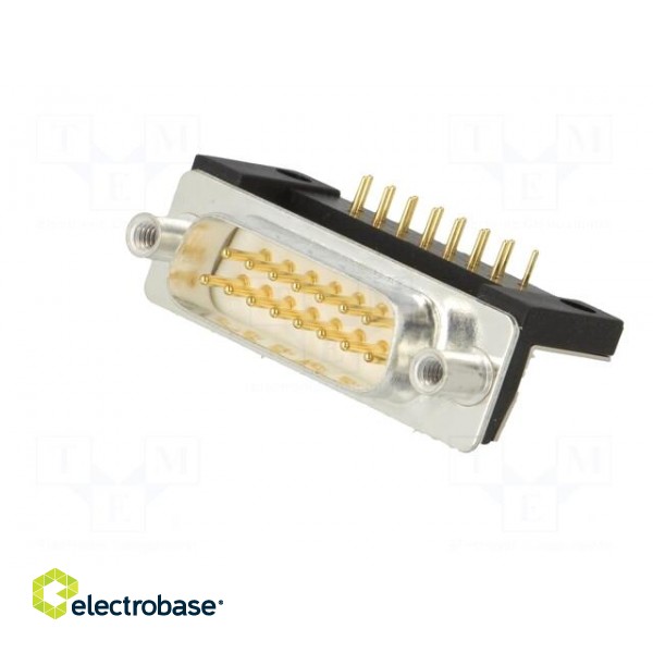 D-Sub | PIN: 15 | socket | male | for panel mounting,on PCBs | THT image 2