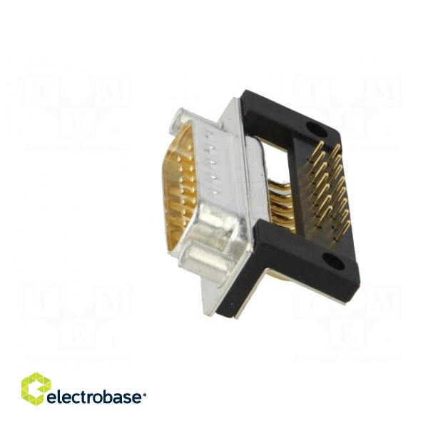 D-Sub | PIN: 15 | socket | male | for panel mounting,on PCBs | THT image 3