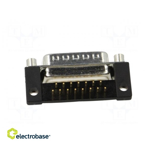 D-Sub | PIN: 15 | socket | male | for panel mounting,on PCBs | THT image 5