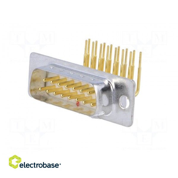 D-Sub | PIN: 15 | socket | male | on PCBs | angled 90° | THT image 2