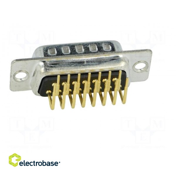 D-Sub | PIN: 15 | socket | male | on PCBs | angled 90° | THT | UNC4-40 | 5A image 5