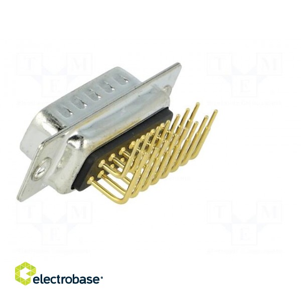 D-Sub | PIN: 15 | socket | male | on PCBs | angled 90° | THT | UNC4-40 | 5A image 4