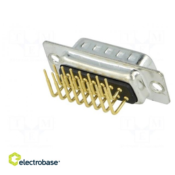 D-Sub | PIN: 15 | socket | male | on PCBs | angled 90° | THT | UNC4-40 | 5A image 6