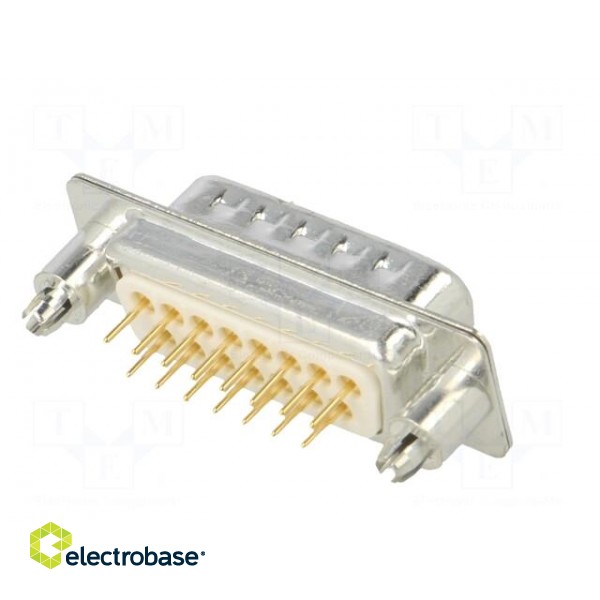 D-Sub | PIN: 15 | socket | male | on PCBs,PCB snap | straight | THT image 6