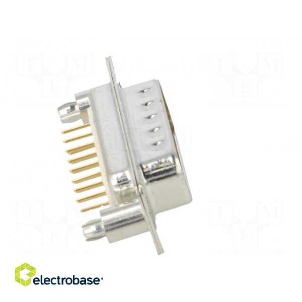 D-Sub | PIN: 15 | socket | male | on PCBs,PCB snap | straight | THT image 7