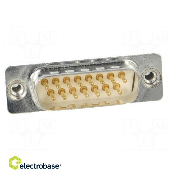 D-Sub | PIN: 15 | socket | male | on PCBs,PCB snap | straight | THT image 9