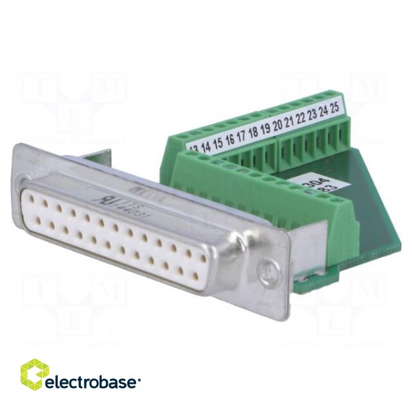 D-Sub | PIN: 25 | plug | female | for cable | screw terminal | Variosub image 1