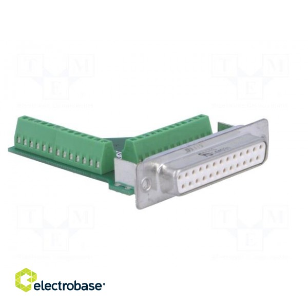 D-Sub | PIN: 25 | plug | female | for cable | screw terminal | 5A | 60V paveikslėlis 8