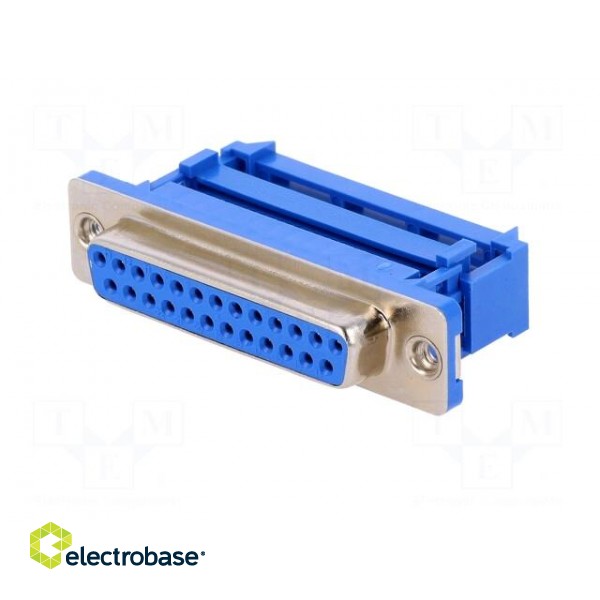 D-Sub | PIN: 25 | plug | female | for ribbon cable | IDC | UNC 4-40 image 2