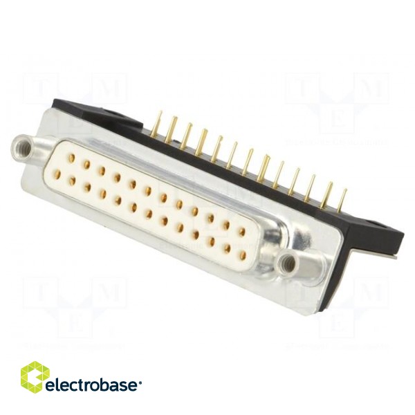 D-Sub | PIN: 25 | socket | female | for panel mounting,on PCBs | THT image 1