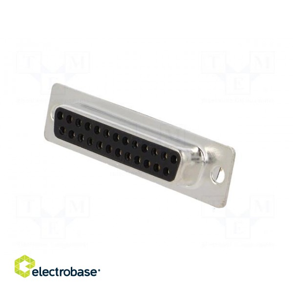 D-Sub | PIN: 25 | socket | female | on PCBs | straight | THT | 5A | -55÷105°C image 2