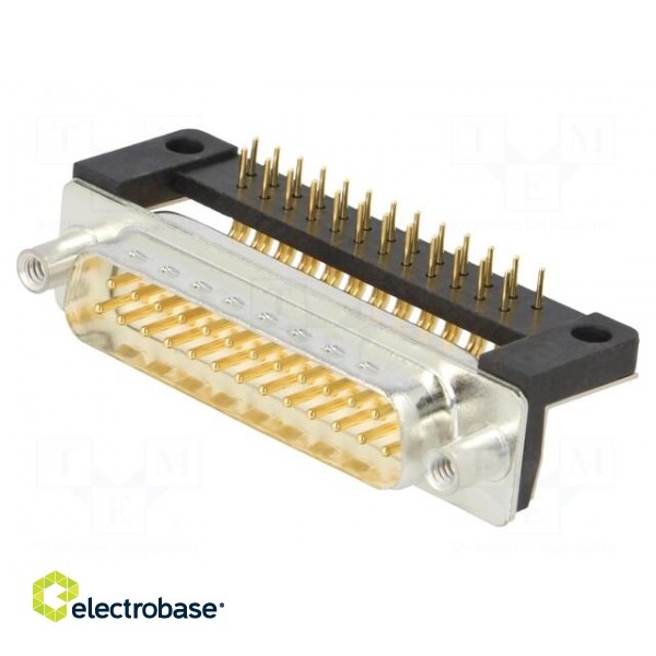 D-Sub | PIN: 25 | socket | male | for panel mounting,on PCBs | THT image 1