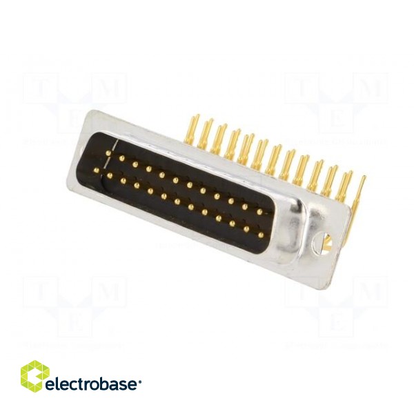 D-Sub | PIN: 25 | socket | male | on PCBs | angled 90° | THT | UNC4-40 | 5A image 2