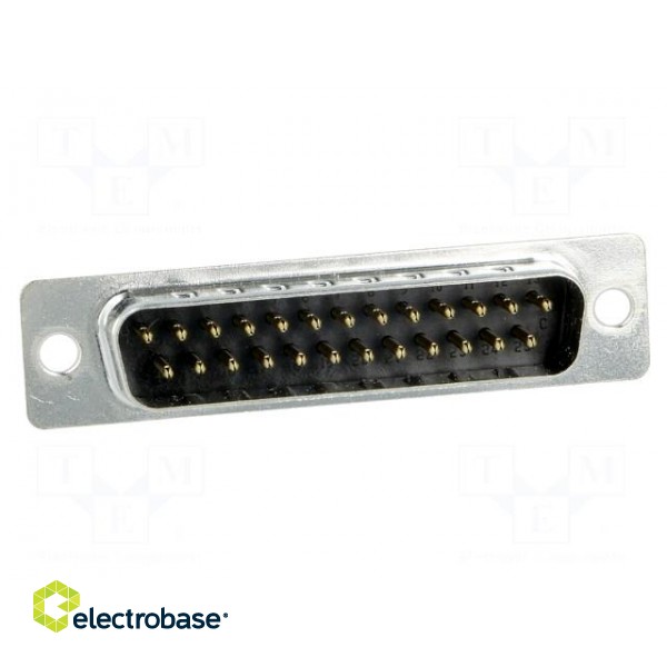 D-Sub | PIN: 25 | socket | male | on PCBs | straight | THT | UNC4-40 | 3A image 9
