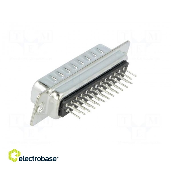 D-Sub | PIN: 25 | socket | male | on PCBs | straight | THT | UNC4-40 | 3A image 4