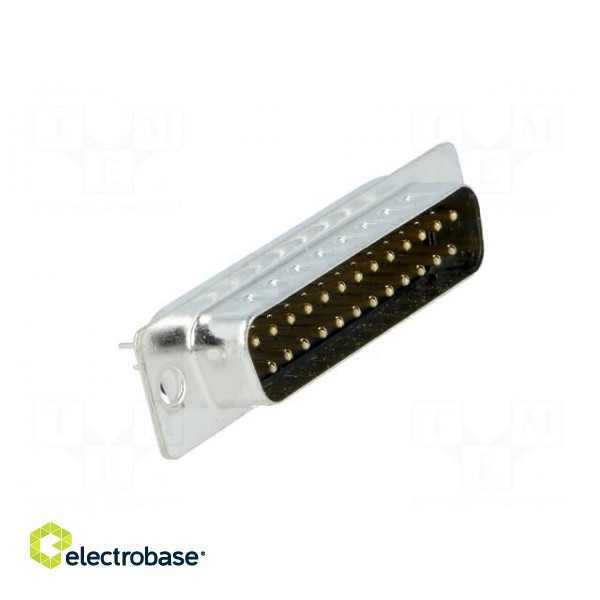 D-Sub | PIN: 25 | socket | male | on PCBs | straight | THT | UNC4-40 | 3A image 8