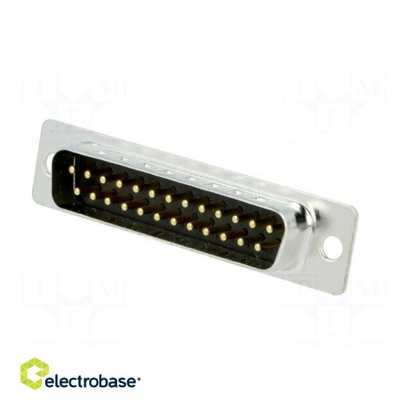 D-Sub | PIN: 25 | socket | male | on PCBs | straight | THT | UNC4-40 | 5A image 2